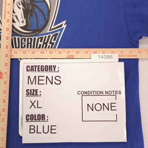 NBA Dallas Mavericks Crew Neck Graphic Basketball T Shirt Mens Size XL Blue - Picture 8 of 10